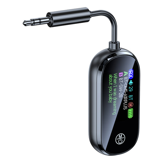 Bluetooth audio transmitter for wireless headphones and travel use