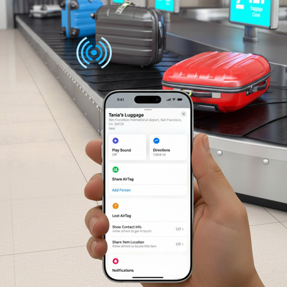 Smart luggage tag with audible alert for locating bags
