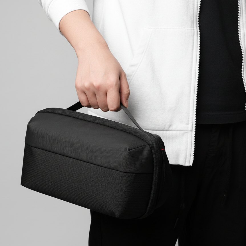 Compact travel organiser case for electronic accessories